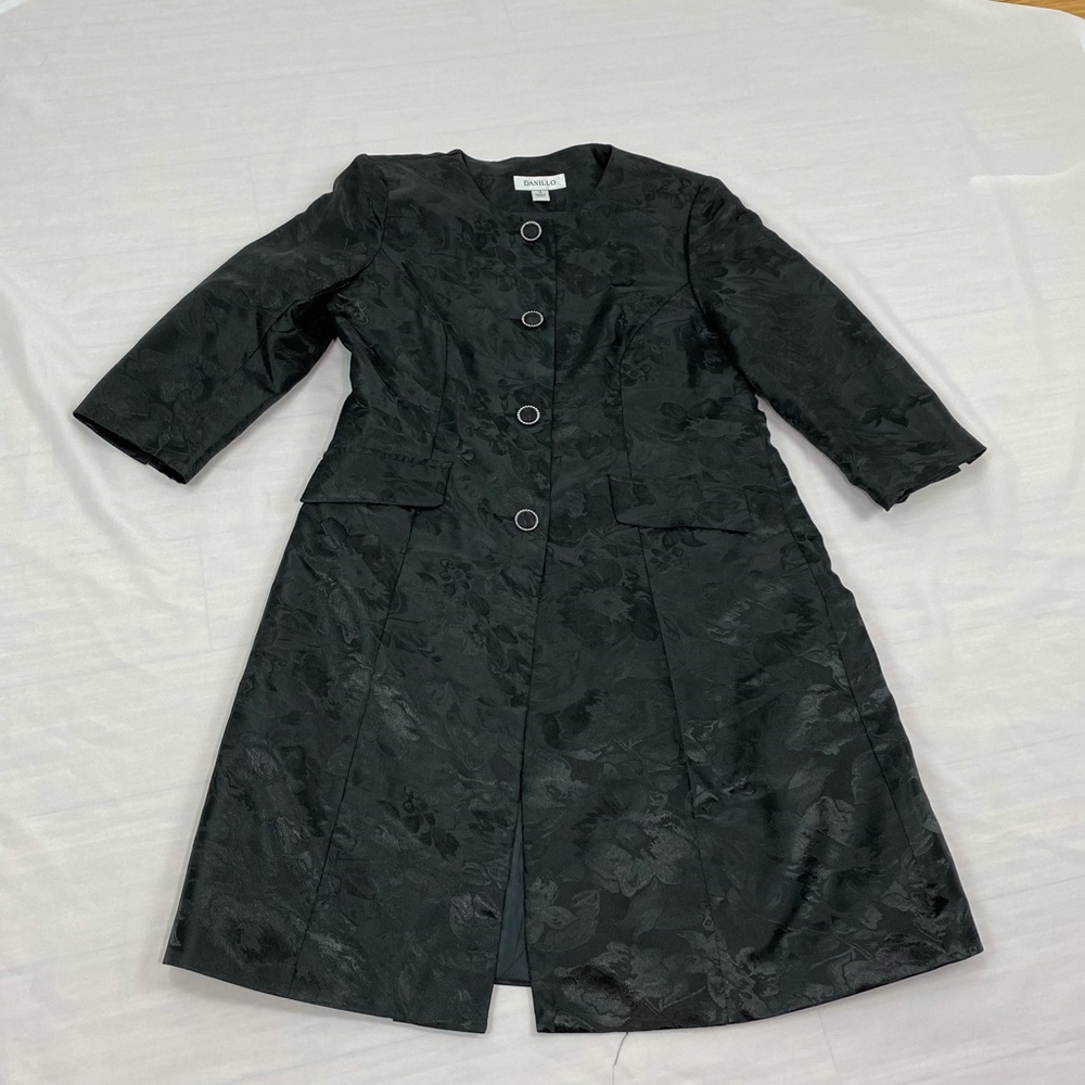 Danillo Evening Jacket Blazer Size 12 Womens Black.
